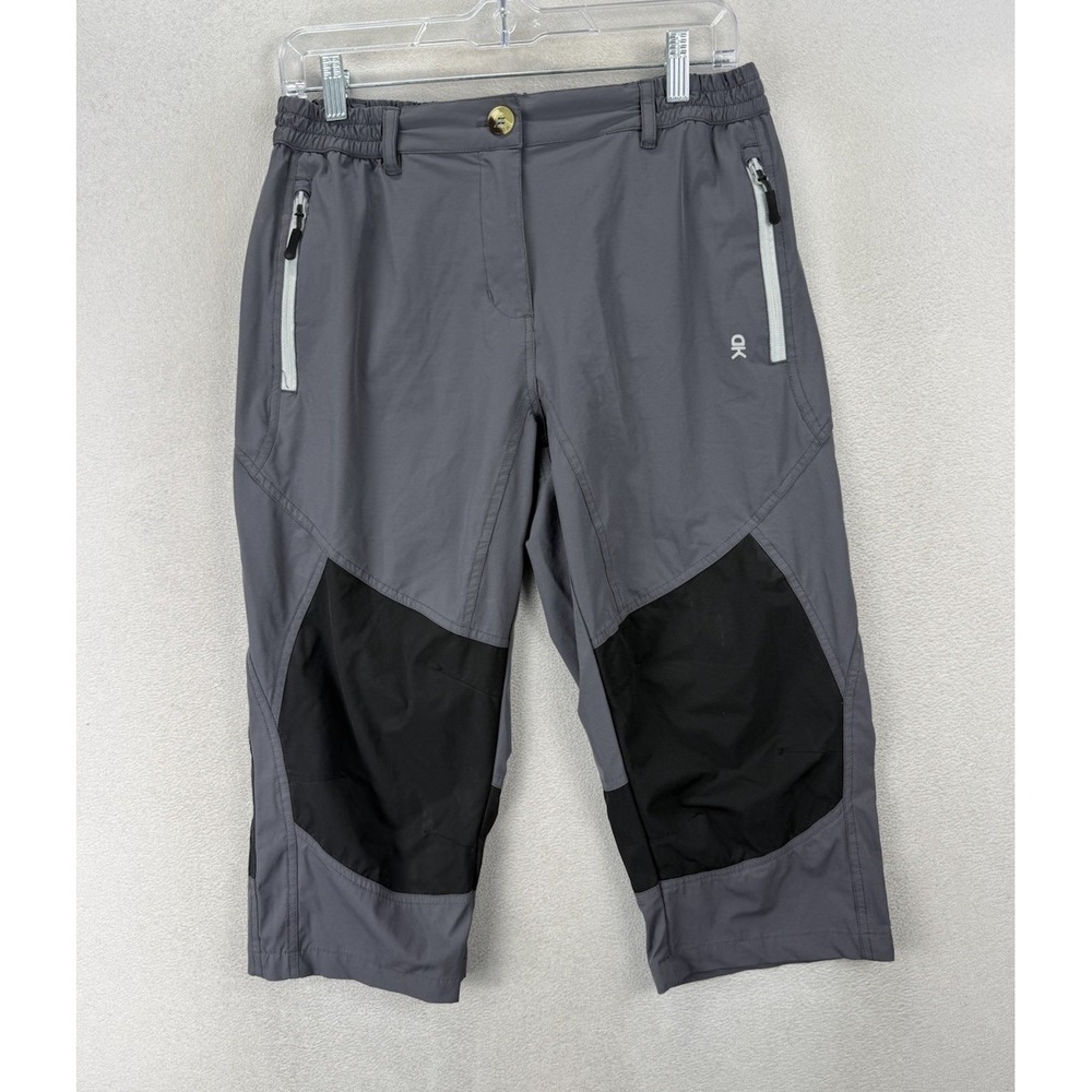 Little Donkey Andy Women's Large UPF 50 Quick Dry Hiking Capri Pants Gray